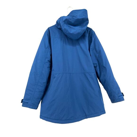 Land's End Youth 14-16 (L) Blue Insulated Waterproof Winter Hooded Coat - Picture 2 of 9